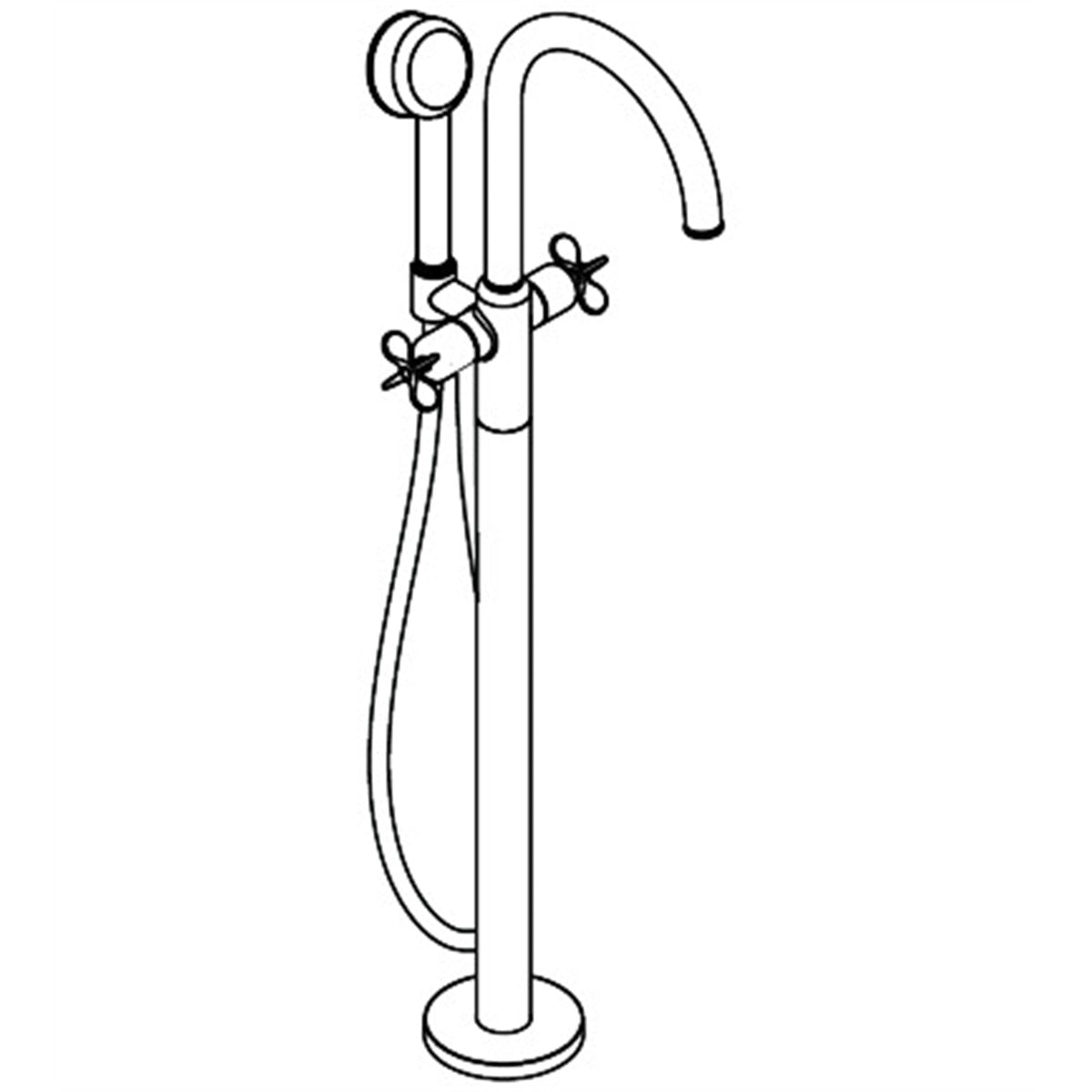 AXOR-Archivio-2-handle-bath-mixer-floor-standing-with-cross-handles-34040-technical-02