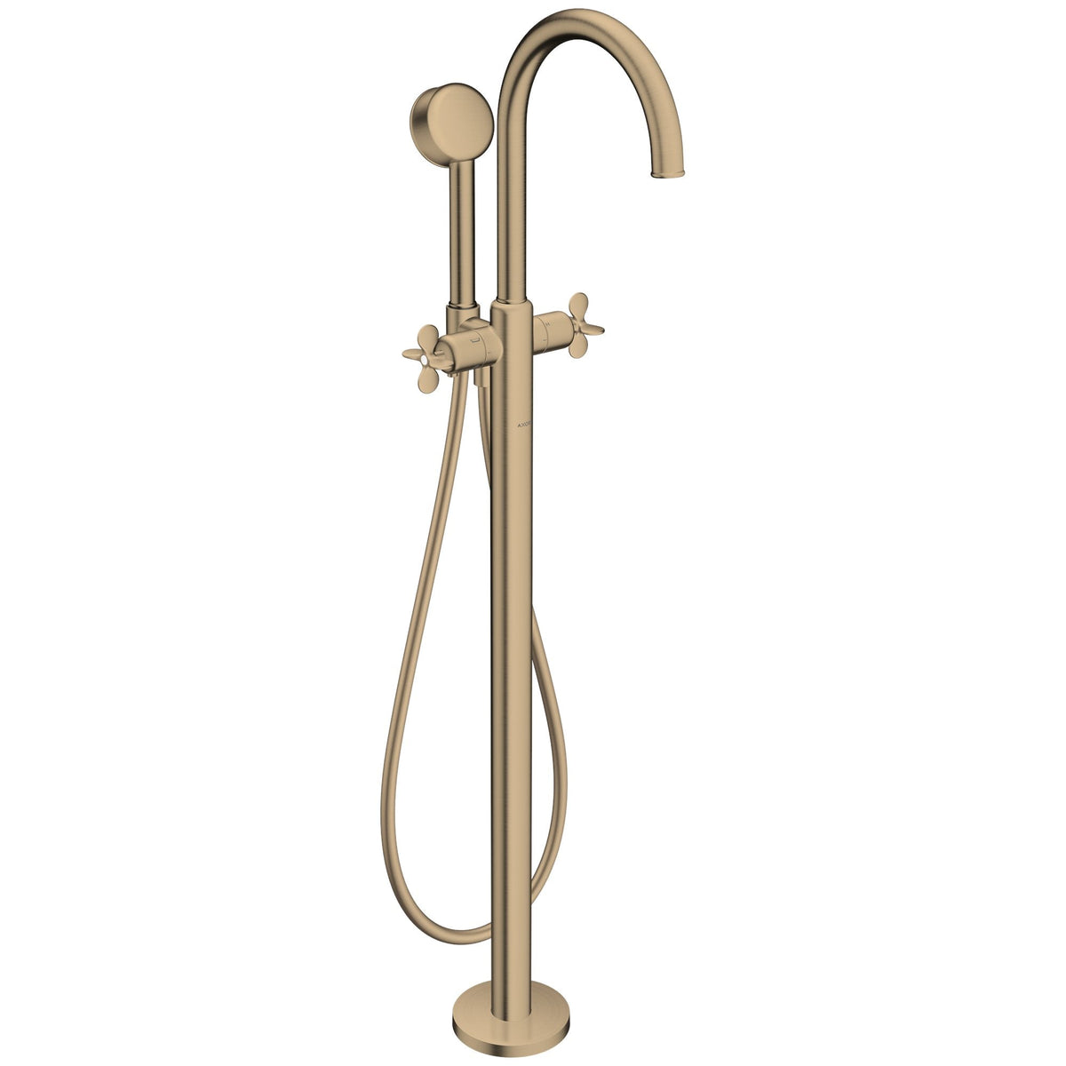 AXOR-Archivio-2-handle-bath-mixer-floor-standing-with-cross-handles-Brushed-Bronze-34040140