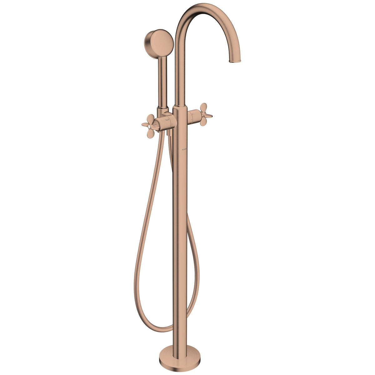 AXOR-Archivio-2-handle-bath-mixer-floor-standing-with-cross-handles-Brushed-Red-Gold-34040310