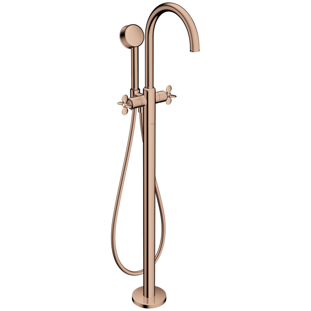 AXOR-Archivio-2-handle-bath-mixer-floor-standing-with-cross-handles-Polished-Red-Gold-34040300