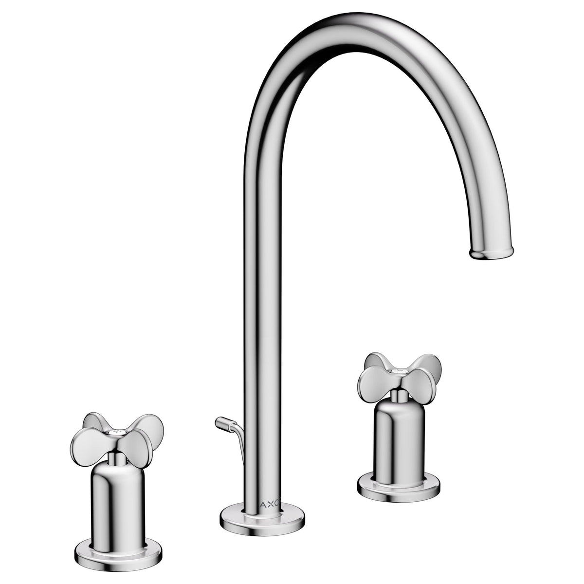 AXOR-Archivio-3-hole-basin-mixer-190-with-cross-handles-and-pop-up-waste-set-Chrome-34027000