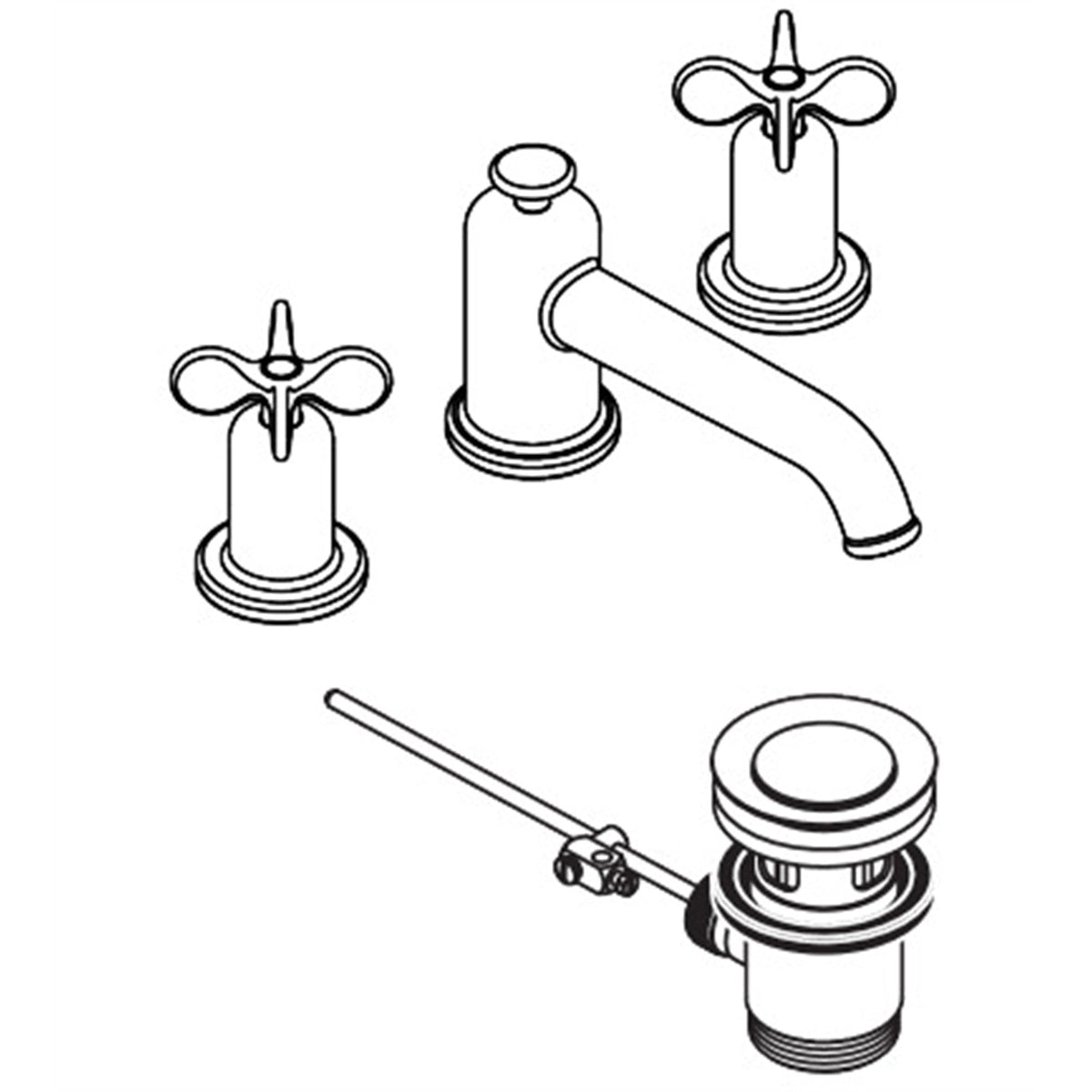 AXOR-Archivio-3-hole-basin-mixer-30-with-cross-handles-and-pop-up-waste-set-34024-technical-02