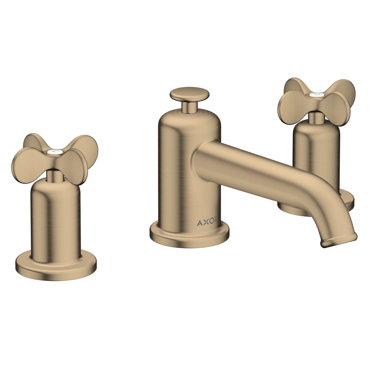 AXOR-Archivio-3-hole-basin-mixer-30-with-cross-handles-and-pop-up-waste-set-Brushed-Bronze-34024140
