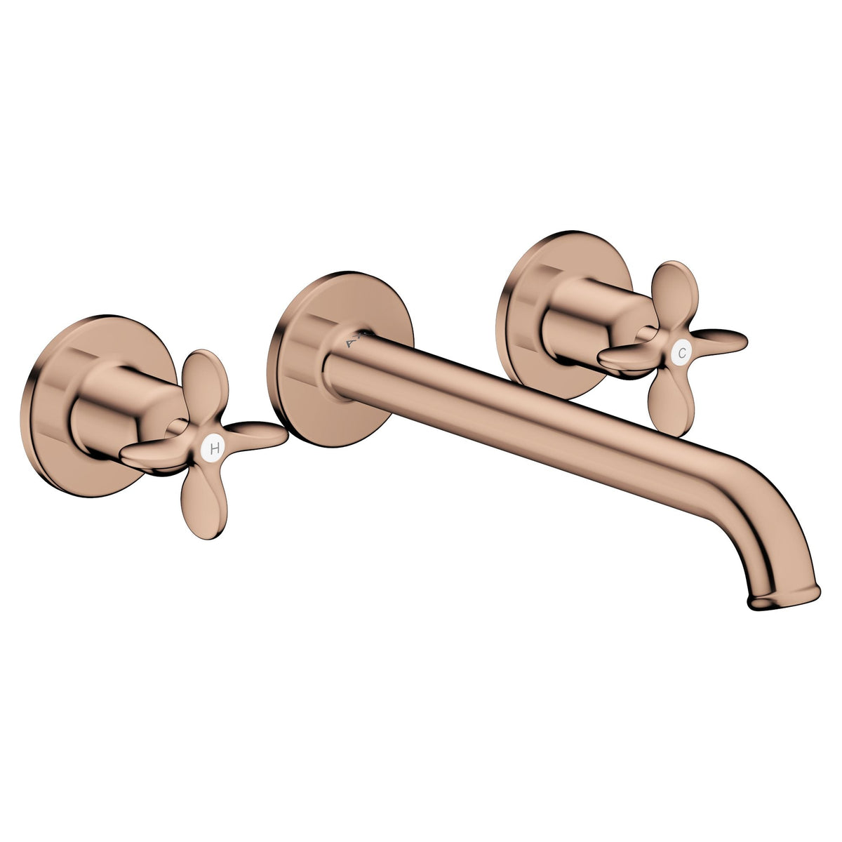 AXOR-Archivio-3-hole-bath-mixer-for-concealed-installation-wall-mounted-with-cross-handles-Polished-Red-Gold-34046300
