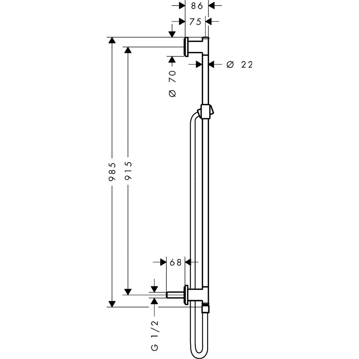 AXOR-Archivio-Shower-bar-0-90-m-with-wall-connection-and-shower-hose-1-60-m-34066-technical-01