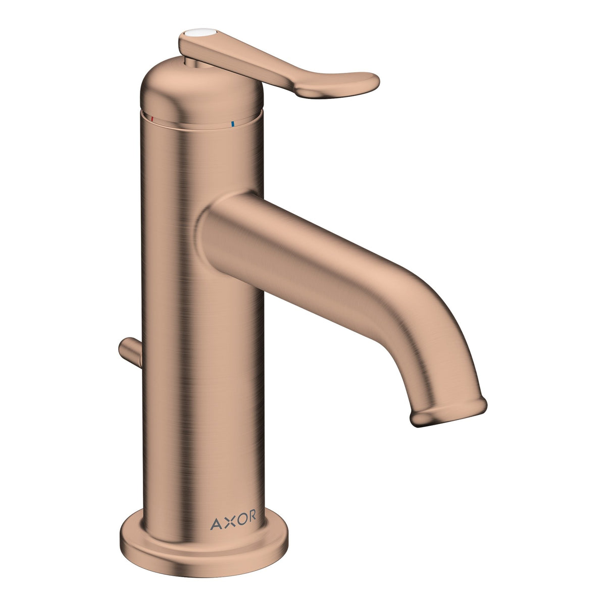 AXOR-Archivio-Single-lever-basin-mixer-90-CoolStart-with-pop-up-waste-set-Brushed-Red-Gold-34002310