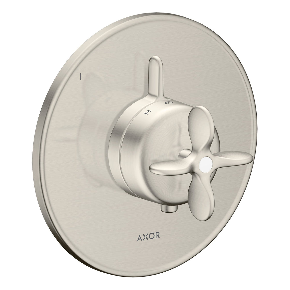 AXOR-Archivio-Thermostat-for-concealed-installation-for-1-function-with-cross-handle-Stainless-Steel-Optic-34049800