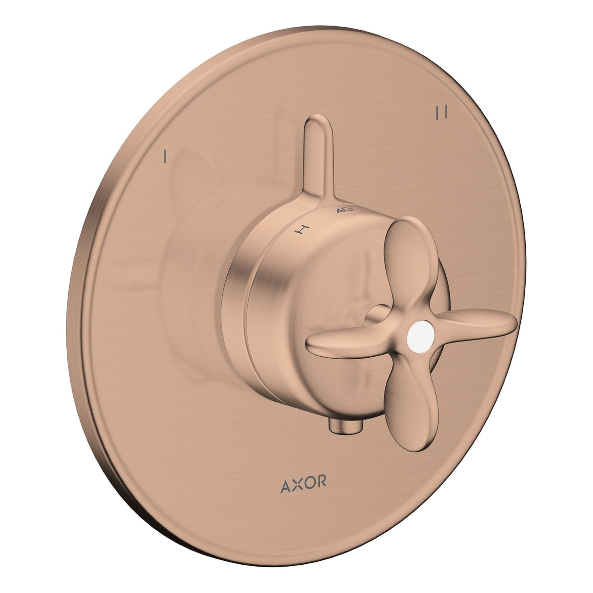 AXOR-Archivio-Thermostat-for-concealed-installation-for-2-functions-with-cross-handle-Brushed-Red-Gold-34050310