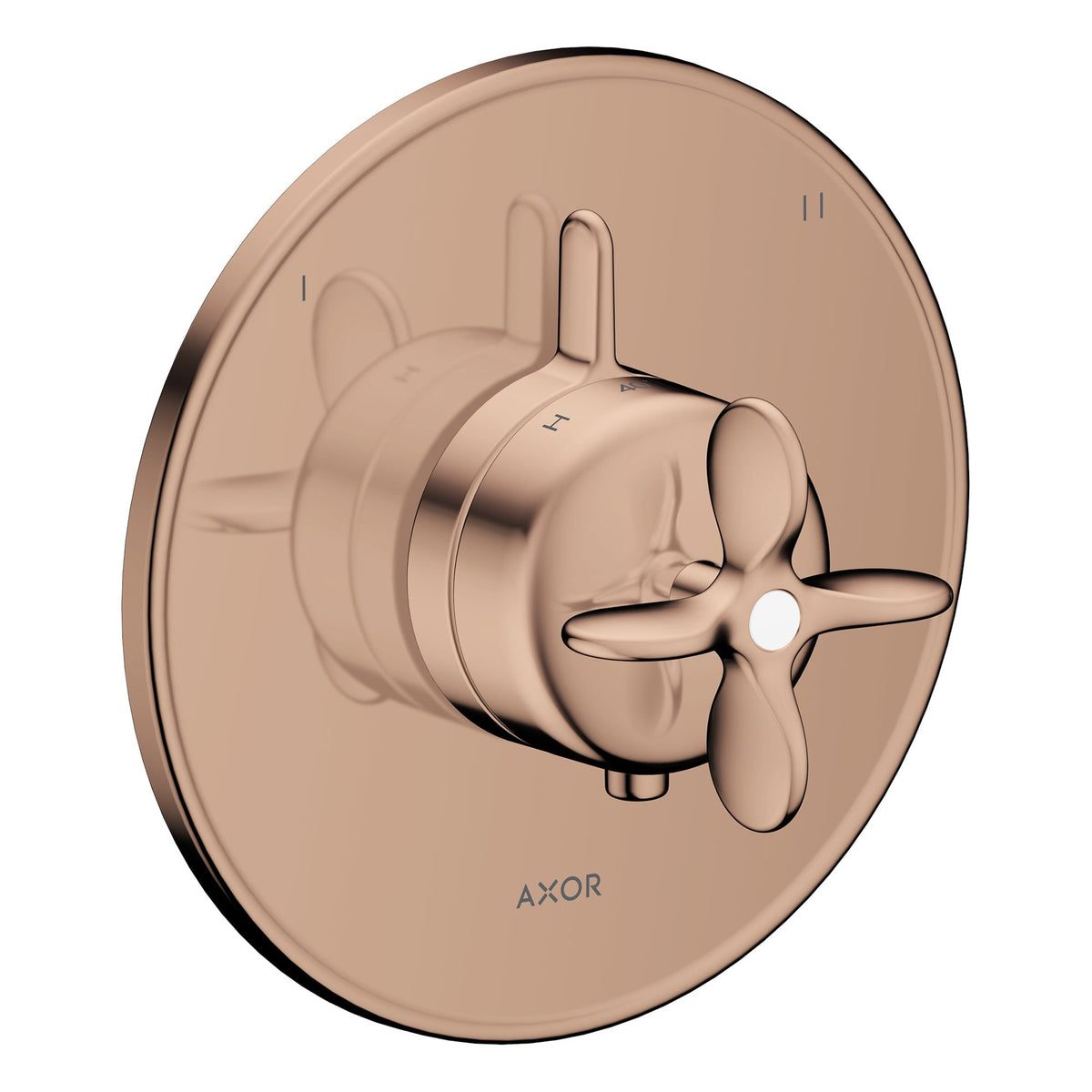 AXOR-Archivio-Thermostat-for-concealed-installation-for-2-functions-with-cross-handle-Polished-Red-Gold-34050300