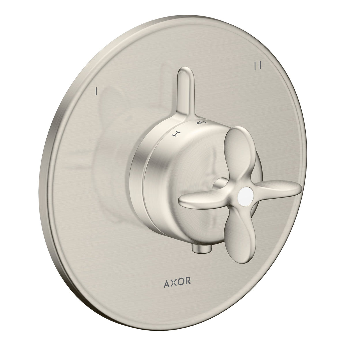 AXOR-Archivio-Thermostat-for-concealed-installation-for-2-functions-with-cross-handle-Stainless-Steel-Optic-34050800