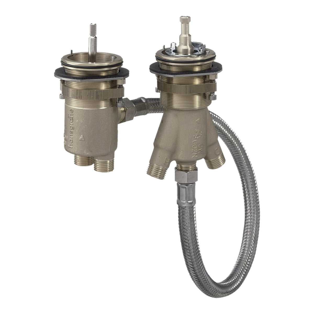 AXOR Basic set for 2 hole rim mounted thermostatic bath mixer 15486180