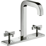 AXOR-Citterio-3-hole-basin-mixer-170-with-spout-140-mm-cross-handles-plate-and-pop-up-waste-set-Chrome-39134000