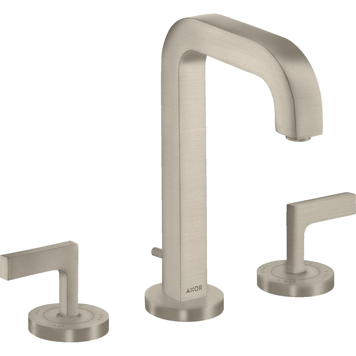 AXOR-Citterio-3-hole-basin-mixer-170-with-spout-140-mm-lever-handles-escutcheons-and-pop-up-waste-set-Brushed-Nickel-39135820