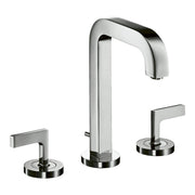 AXOR-Citterio-3-hole-basin-mixer-170-with-spout-140-mm-lever-handles-escutcheons-and-pop-up-waste-set-Chrome-39135000