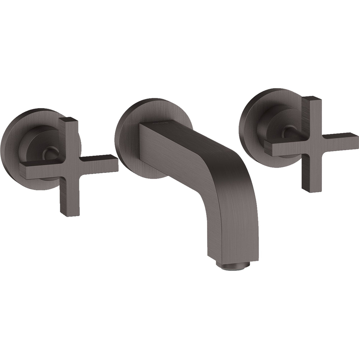 AXOR-Citterio-3-hole-basin-mixer-for-concealed-installation-wall-mounted-with-spout-162-mm-cross-handles-and-escutcheons-Brushed-Black-Chrome-39313340