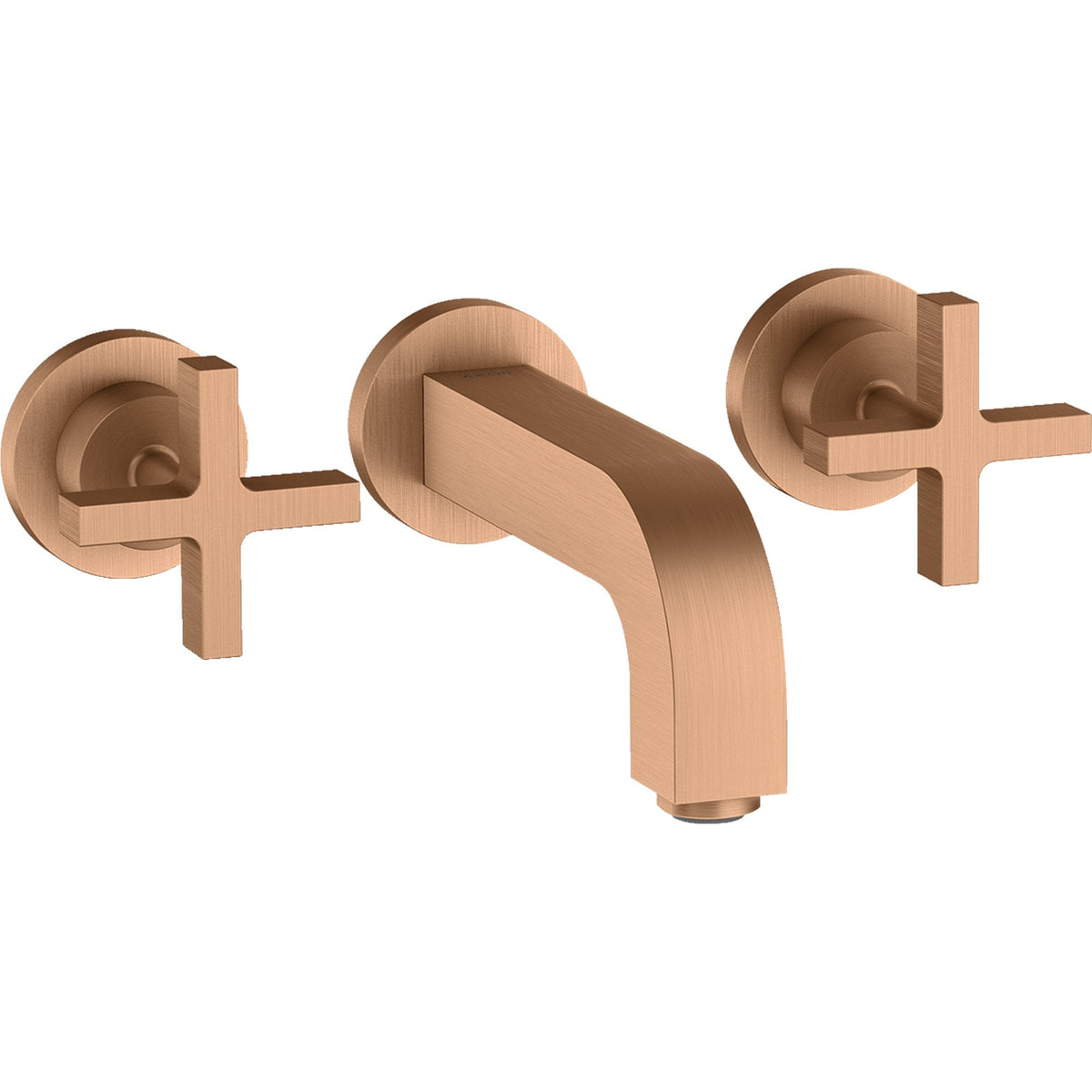 AXOR-Citterio-3-hole-basin-mixer-for-concealed-installation-wall-mounted-with-spout-162-mm-cross-handles-and-escutcheons-Brushed-Bronze-39313140