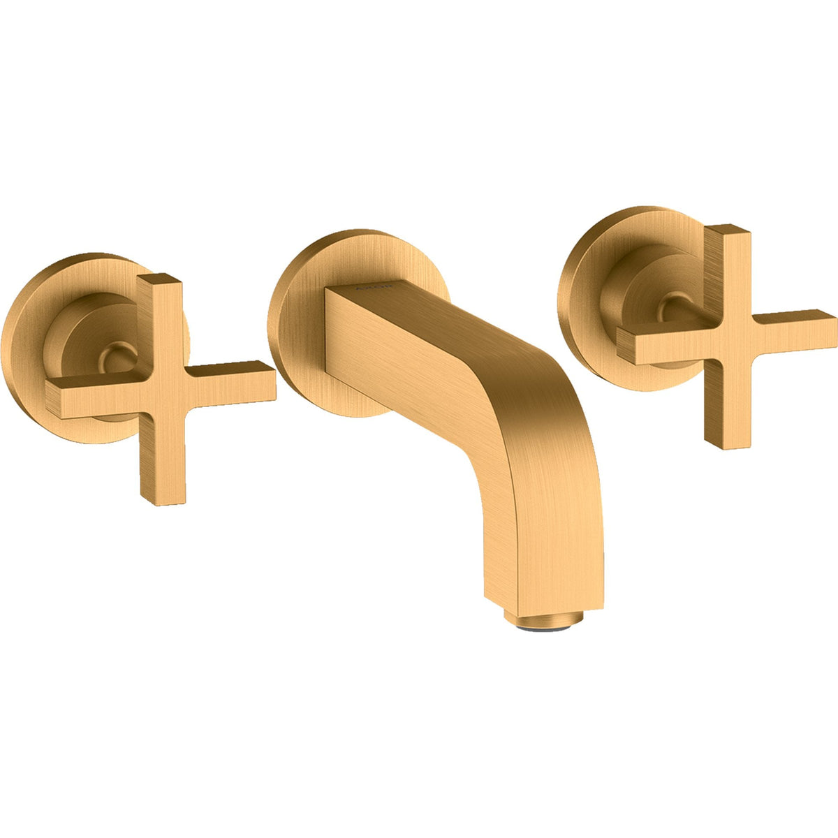 AXOR-Citterio-3-hole-basin-mixer-for-concealed-installation-wall-mounted-with-spout-162-mm-cross-handles-and-escutcheons-Brushed-Gold-Optic-39313250