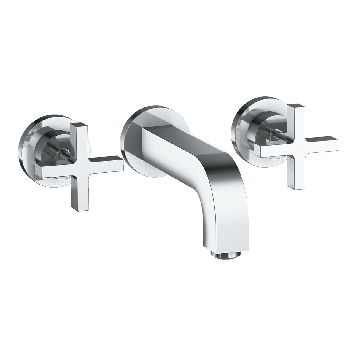AXOR-Citterio-3-hole-basin-mixer-for-concealed-installation-wall-mounted-with-spout-162-mm-cross-handles-and-escutcheons-Polished-Chrome-39313020