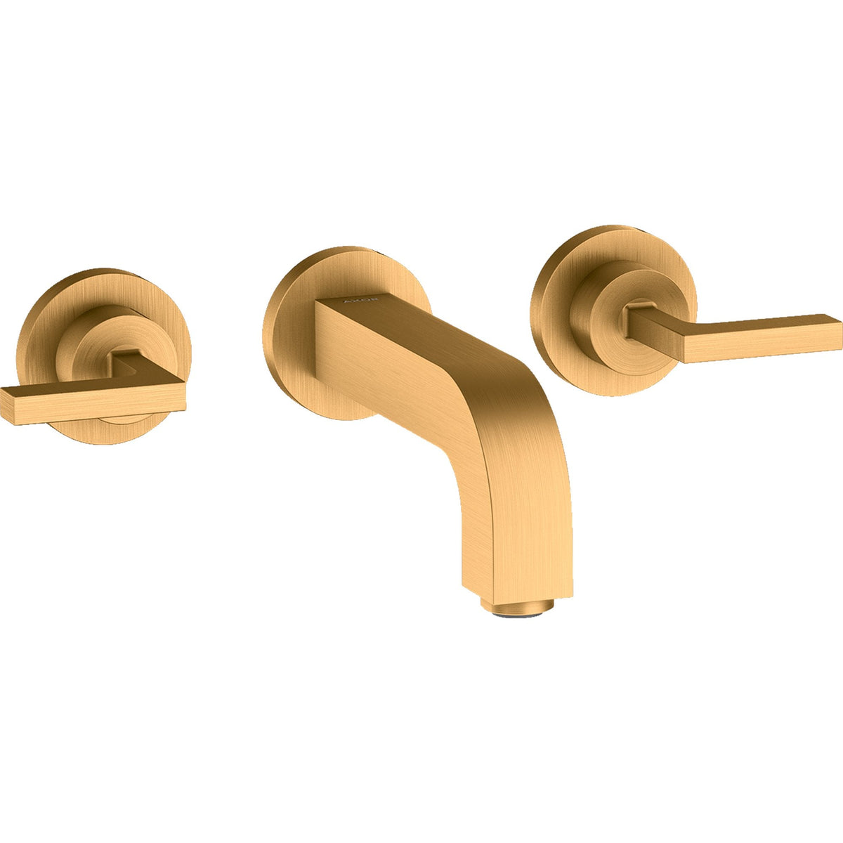 AXOR-Citterio-3-hole-basin-mixer-for-concealed-installation-wall-mounted-with-spout-162-mm-lever-handles-and-escutcheons-Brushed-Gold-Optic-39315250