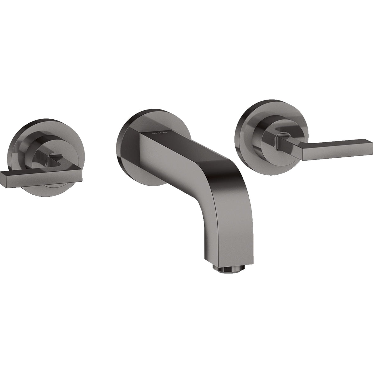 AXOR-Citterio-3-hole-basin-mixer-for-concealed-installation-wall-mounted-with-spout-162-mm-lever-handles-and-escutcheons-Polished-Black-Chrome-39315330