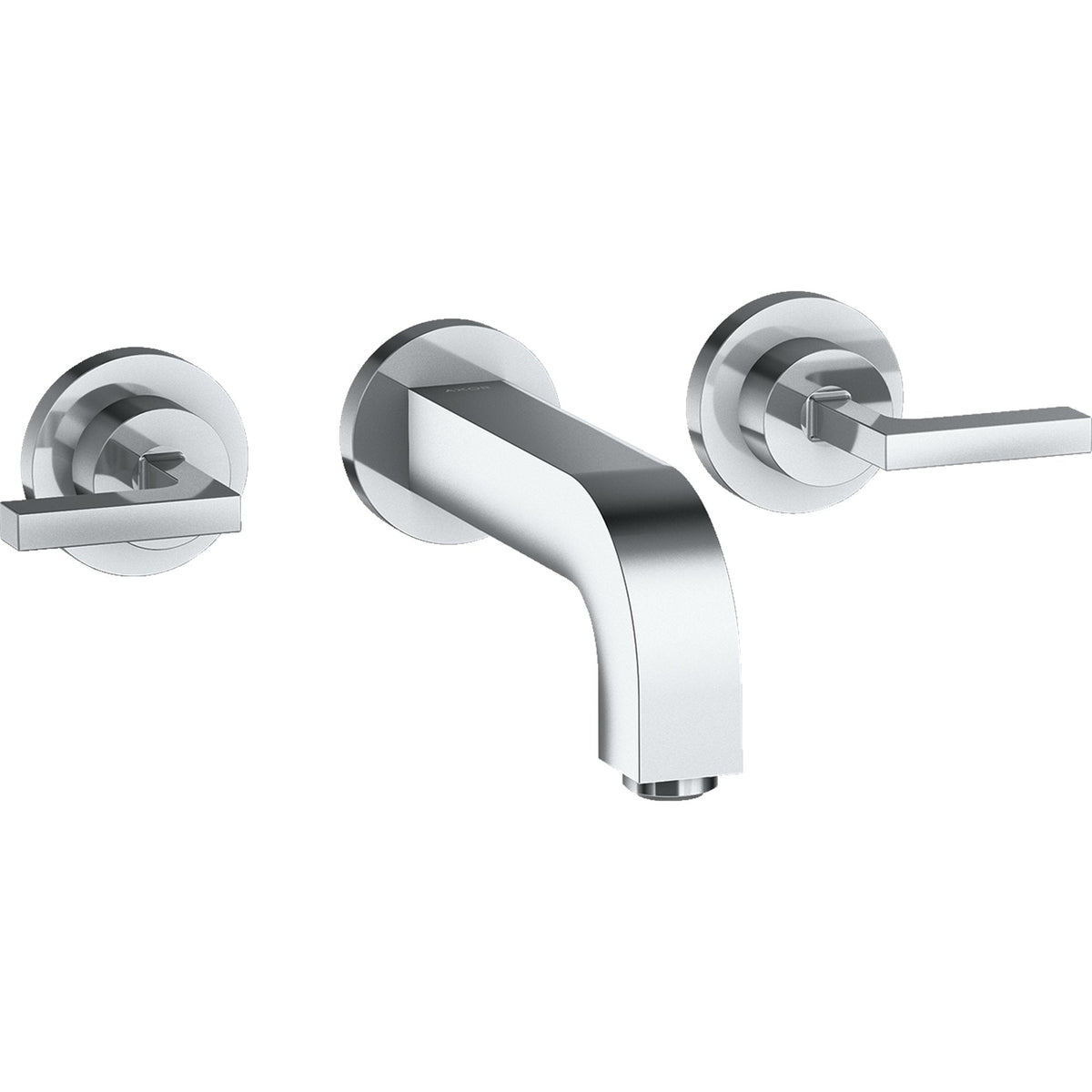 AXOR-Citterio-3-hole-basin-mixer-for-concealed-installation-wall-mounted-with-spout-162-mm-lever-handles-and-escutcheons-Polished-Chrome-39315020