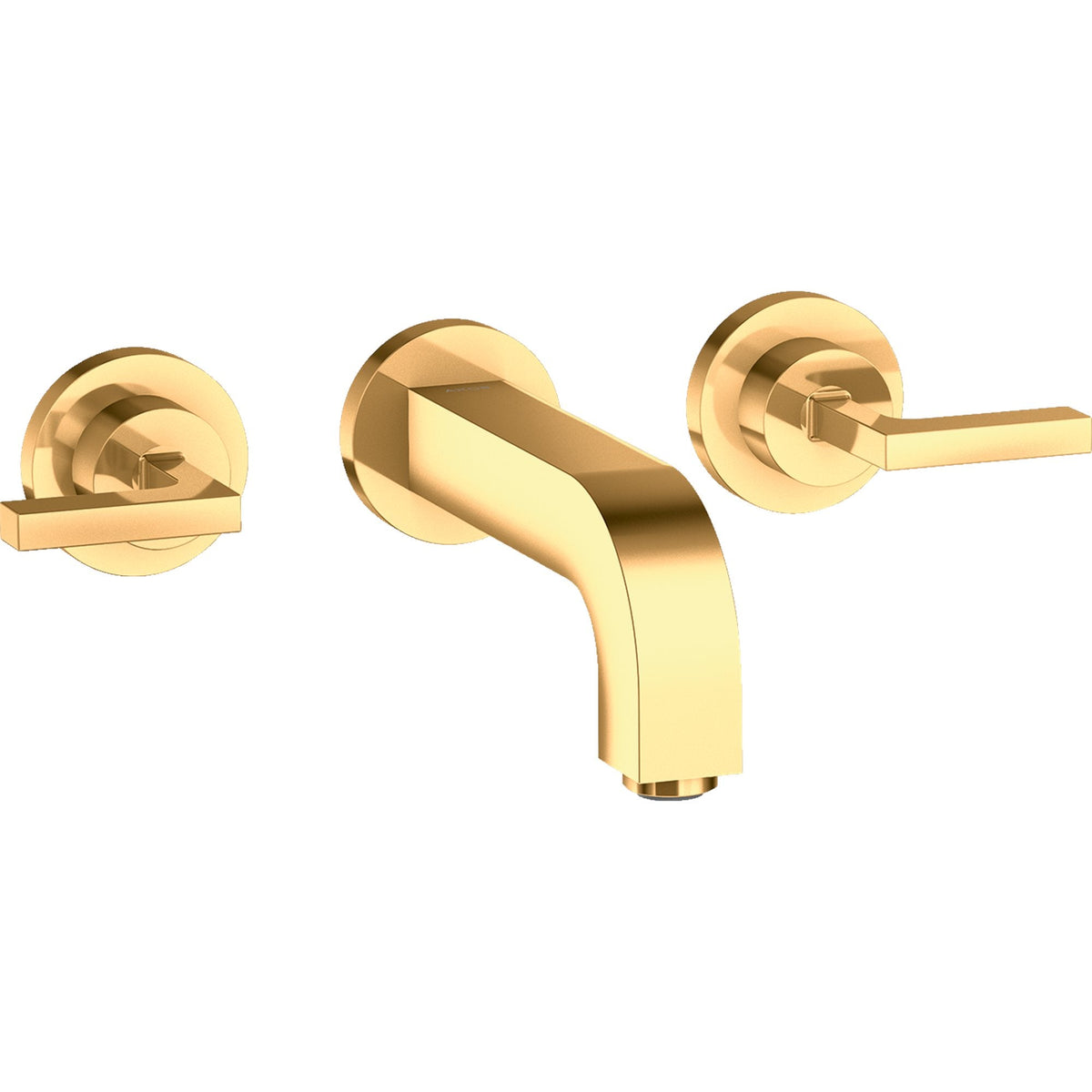 AXOR-Citterio-3-hole-basin-mixer-for-concealed-installation-wall-mounted-with-spout-162-mm-lever-handles-and-escutcheons-Polished-Gold-Optic-39315990