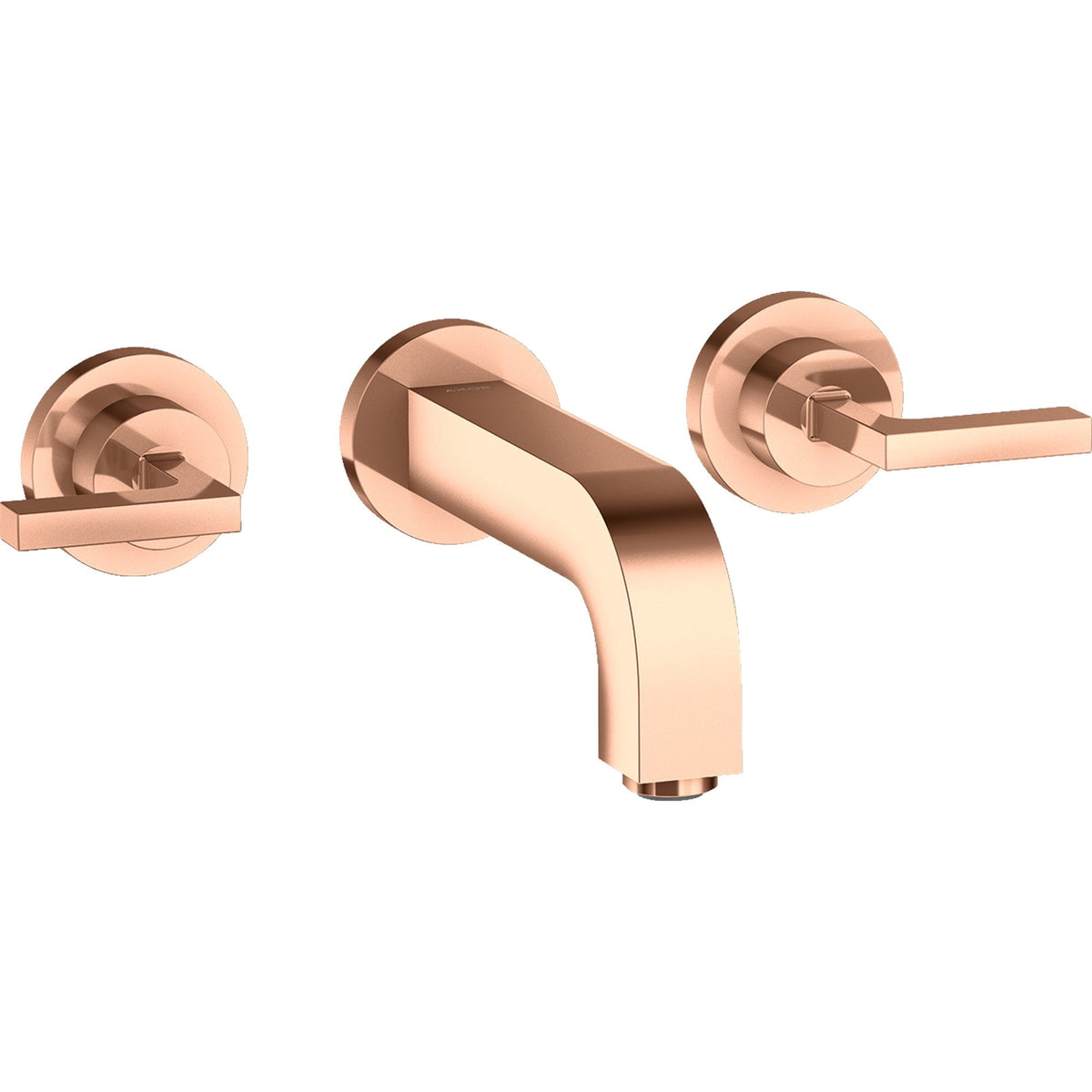 AXOR-Citterio-3-hole-basin-mixer-for-concealed-installation-wall-mounted-with-spout-162-mm-lever-handles-and-escutcheons-Polished-Red-Gold-39315300