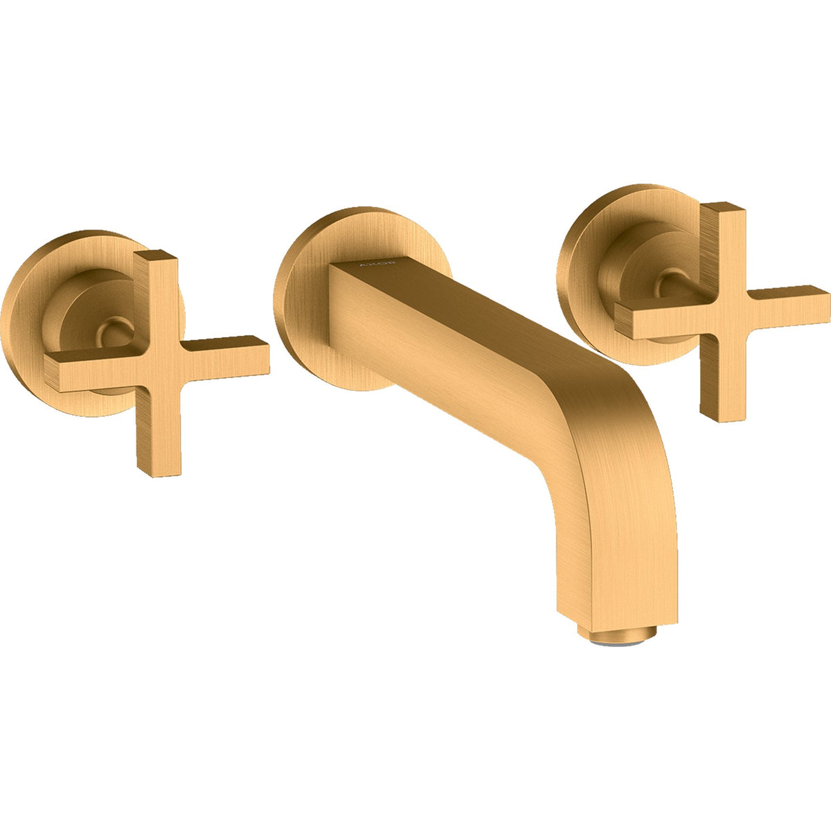 AXOR-Citterio-3-hole-basin-mixer-for-concealed-installation-wall-mounted-with-spout-222-mm-cross-handles-and-escutcheons-Brushed-Gold-Optic-39143250