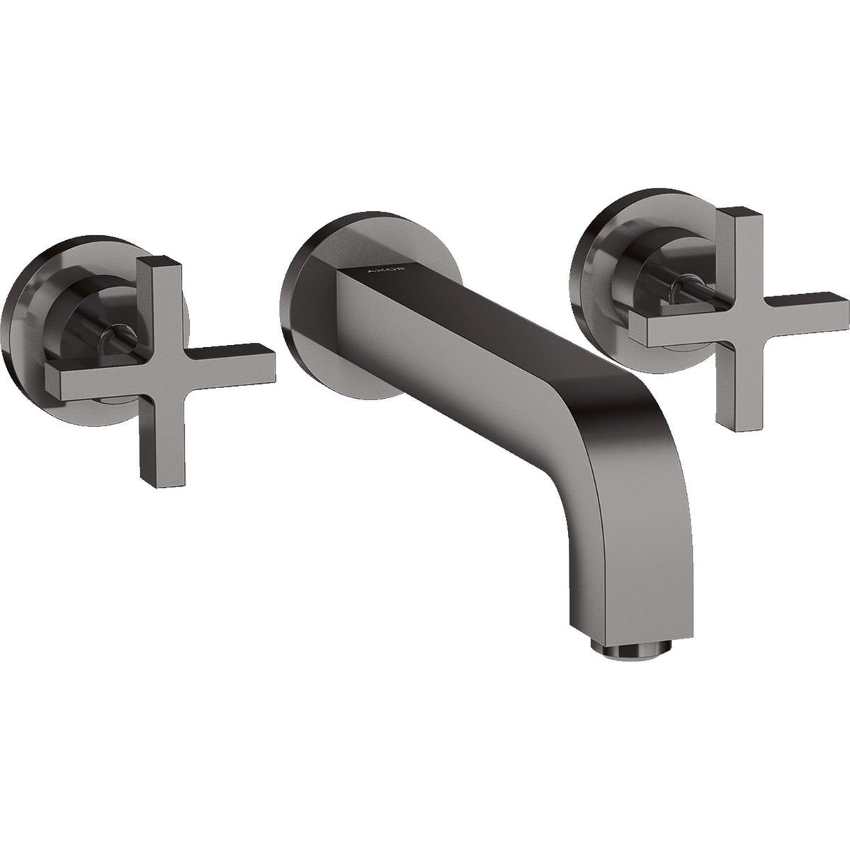 AXOR-Citterio-3-hole-basin-mixer-for-concealed-installation-wall-mounted-with-spout-222-mm-cross-handles-and-escutcheons-Polished-Black-Chrome-39143330