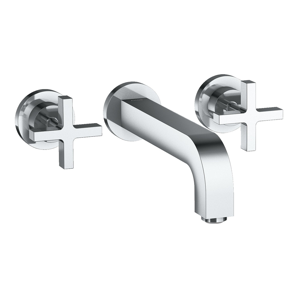 AXOR-Citterio-3-hole-basin-mixer-for-concealed-installation-wall-mounted-with-spout-222-mm-cross-handles-and-escutcheons-Polished-Chrome-39143020