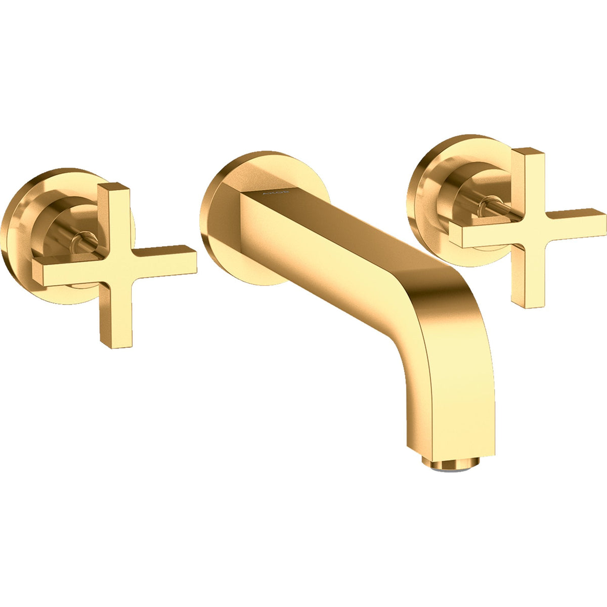 AXOR-Citterio-3-hole-basin-mixer-for-concealed-installation-wall-mounted-with-spout-222-mm-cross-handles-and-escutcheons-Polished-Gold-Optic-39143990