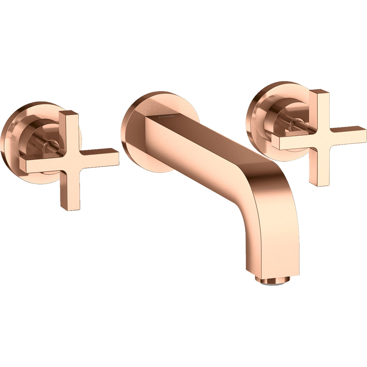 AXOR-Citterio-3-hole-basin-mixer-for-concealed-installation-wall-mounted-with-spout-222-mm-cross-handles-and-escutcheons-Polished-Red-Gold-39143300