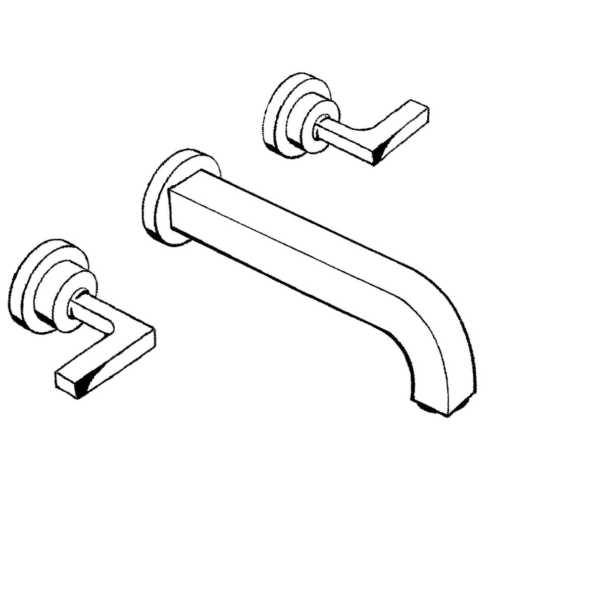AXOR-Citterio-3-hole-basin-mixer-for-concealed-installation-wall-mounted-with-spout-222-mm-lever-handles-and-escutcheons-39147-technical-03