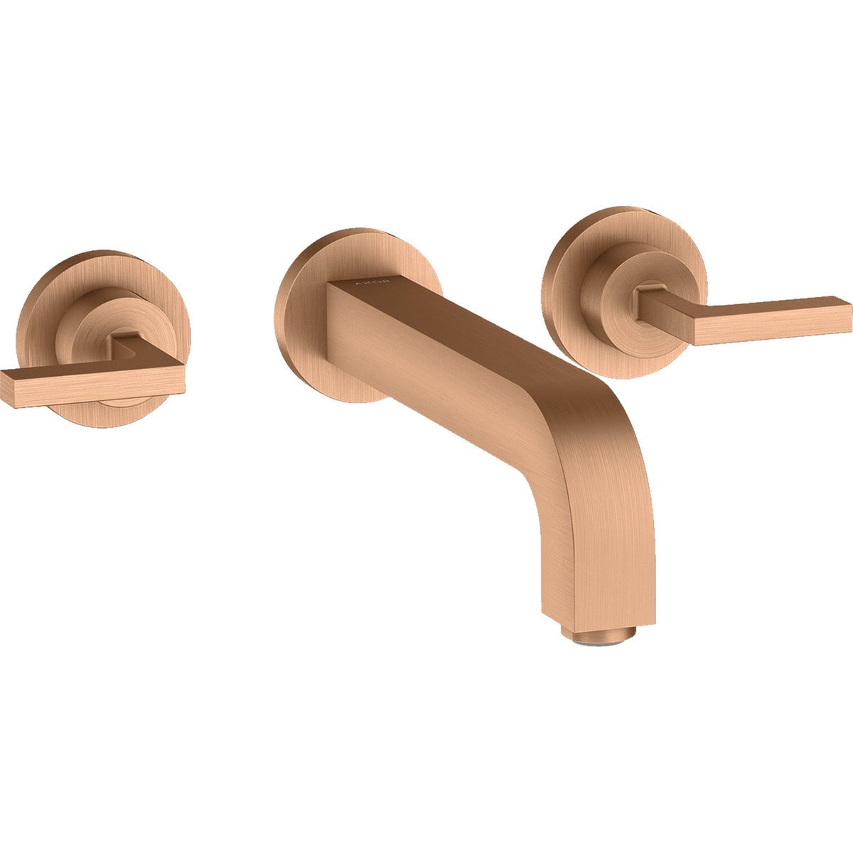 AXOR-Citterio-3-hole-basin-mixer-for-concealed-installation-wall-mounted-with-spout-222-mm-lever-handles-and-escutcheons-Brushed-Bronze-39147140