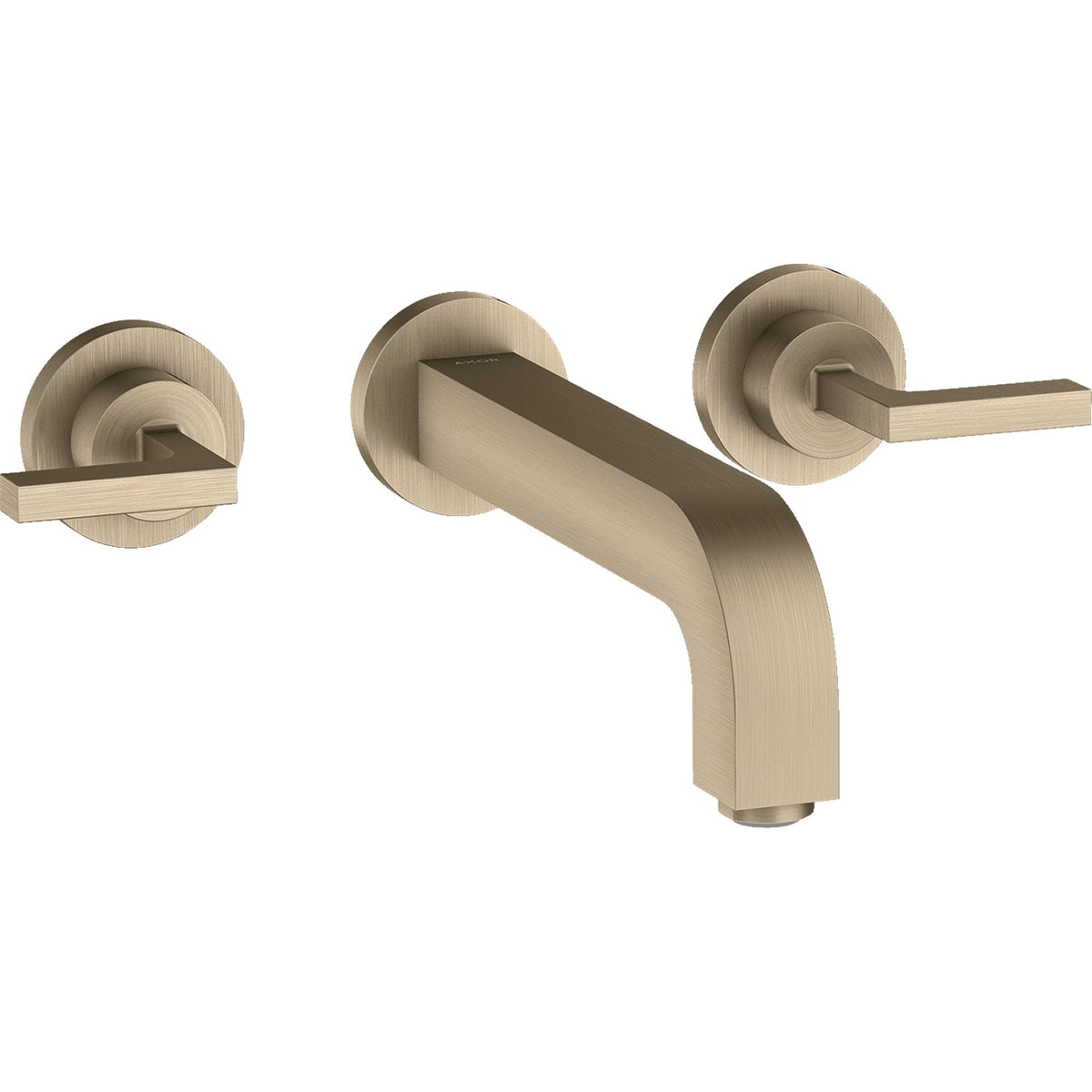 AXOR-Citterio-3-hole-basin-mixer-for-concealed-installation-wall-mounted-with-spout-222-mm-lever-handles-and-escutcheons-Brushed-Nickel-39147820