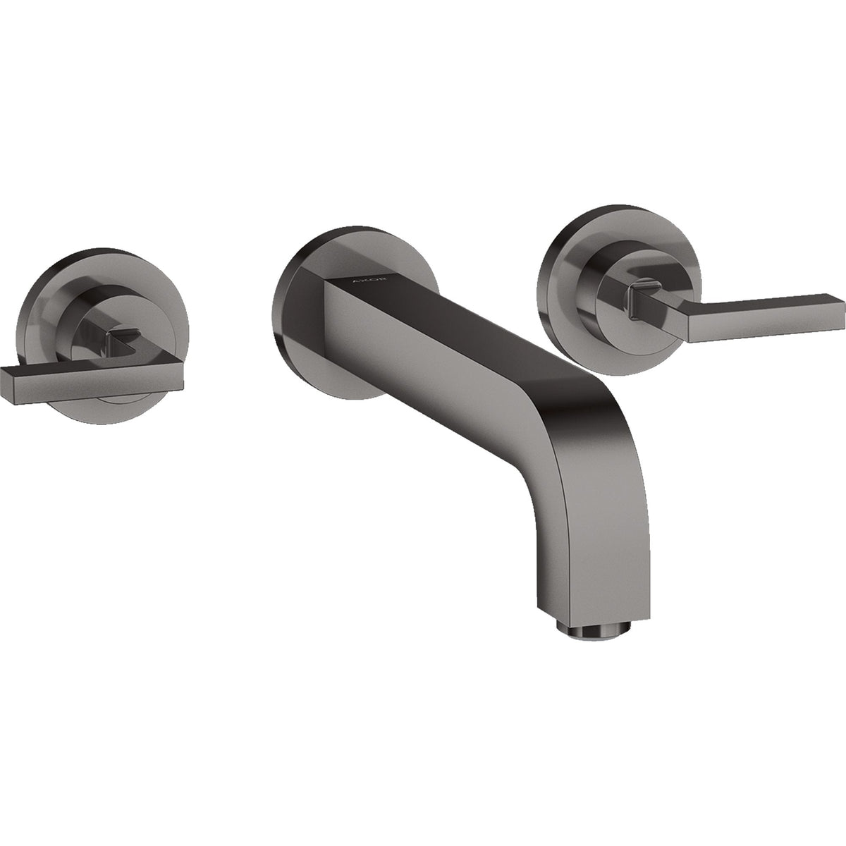 AXOR-Citterio-3-hole-basin-mixer-for-concealed-installation-wall-mounted-with-spout-222-mm-lever-handles-and-escutcheons-Polished-Black-Chrome-39147330