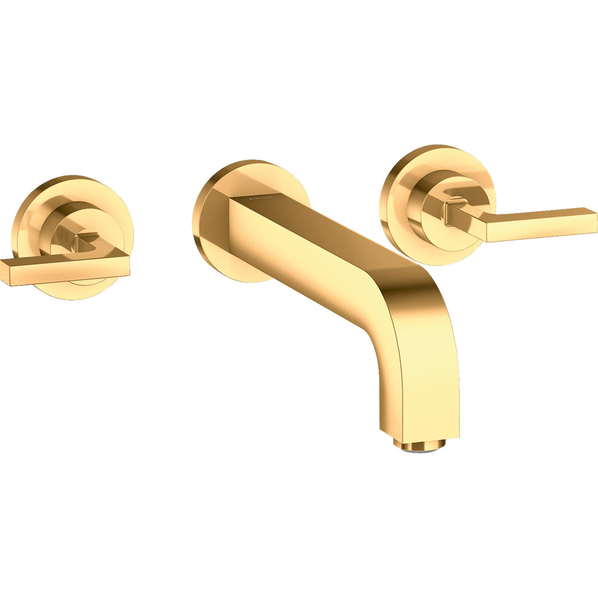 AXOR-Citterio-3-hole-basin-mixer-for-concealed-installation-wall-mounted-with-spout-222-mm-lever-handles-and-escutcheons-Polished-Gold-Optic-39147990