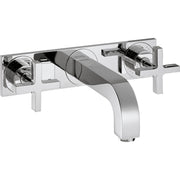 AXOR-Citterio-3-hole-basin-mixer-for-concealed-installation-wall-mounted-with-spout-226-mm-cross-handles-and-plate-Chrome-39144000