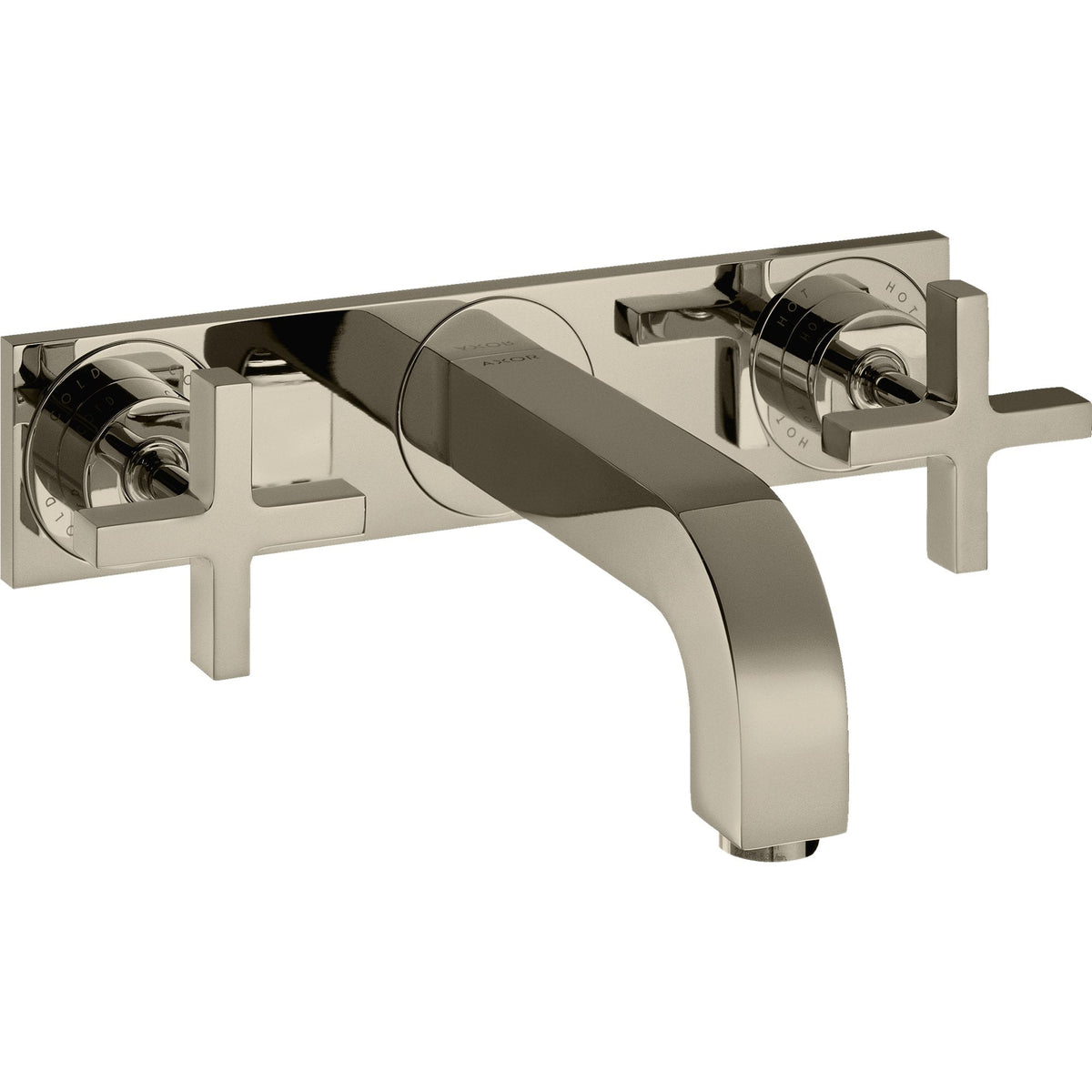AXOR-Citterio-3-hole-basin-mixer-for-concealed-installation-wall-mounted-with-spout-226-mm-cross-handles-and-plate-Polished-Nickel-39144830