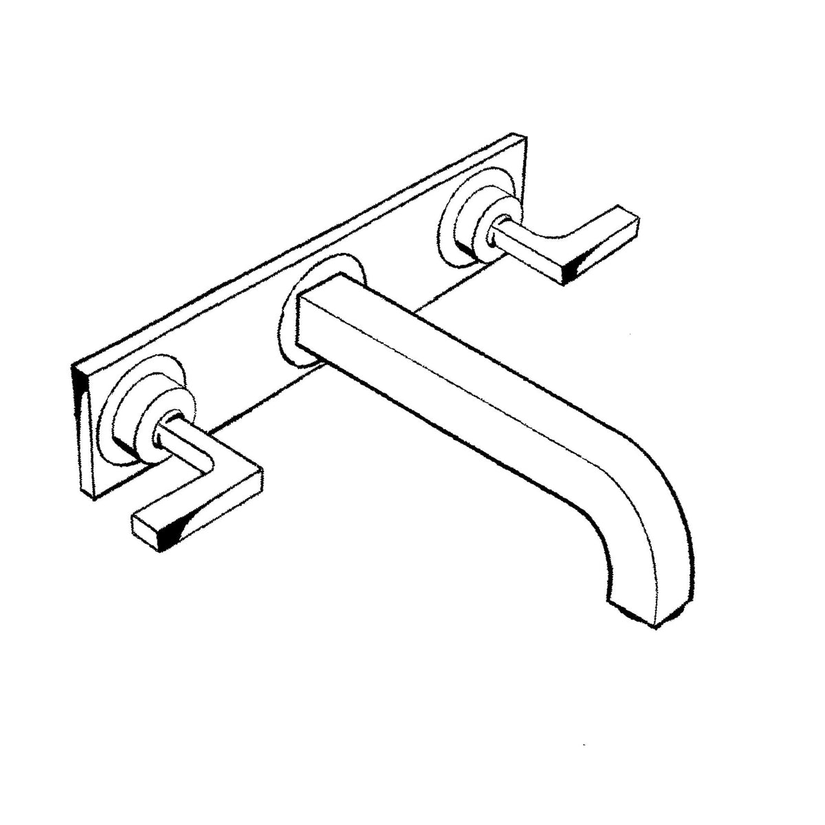 AXOR-Citterio-3-hole-basin-mixer-for-concealed-installation-wall-mounted-with-spout-226-mm-lever-handles-and-plate-39148-technical-03