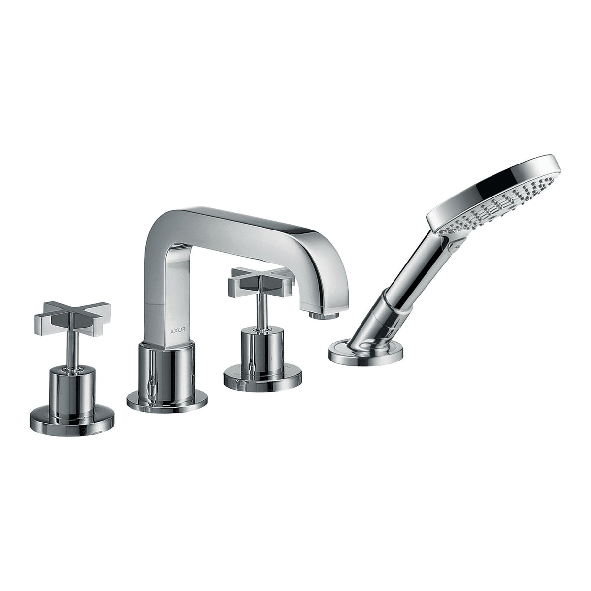 AXOR-Citterio-4-hole-tile-mounted-bath-mixer-with-cross-handles-and-escutcheons-Chrome-39453000