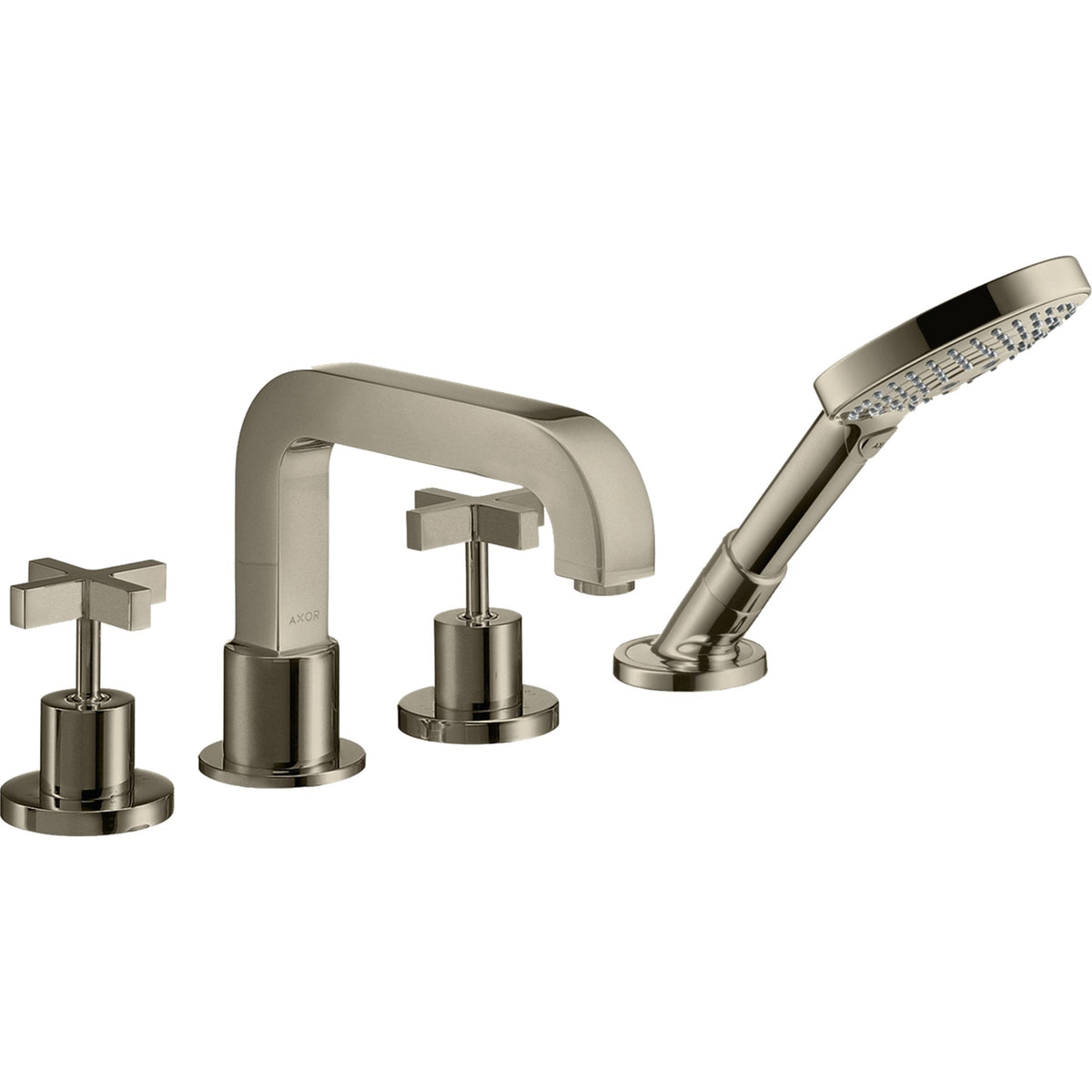 AXOR-Citterio-4-hole-tile-mounted-bath-mixer-with-cross-handles-and-escutcheons-Polished-Nickel-39453830