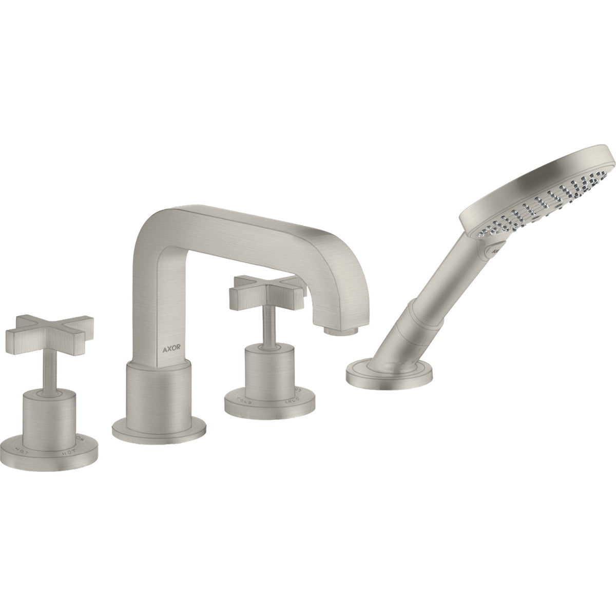 AXOR-Citterio-4-hole-tile-mounted-bath-mixer-with-cross-handles-and-escutcheons-Stainless-Steel-Optic-39453800