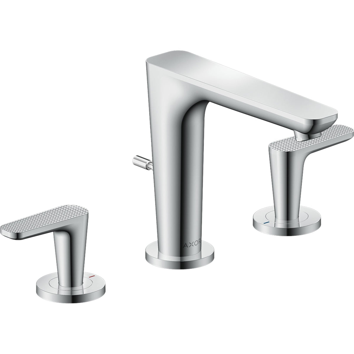AXOR-Citterio-C-3-hole-basin-mixer-125-with-pop-up-waste-set-cubic-cut-Chrome-49061000