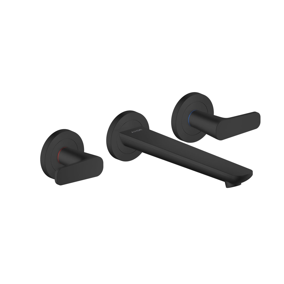 AXOR-Citterio-C-3-hole-basin-mixer-for-concealed-installation-wall-mounted-with-spout-195-mm-Matt-Black-49070670