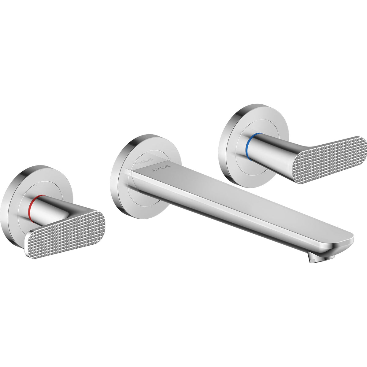 AXOR-Citterio-C-3-hole-basin-mixer-for-concealed-installation-wall-mounted-with-spout-195-mm-cubic-cut-Chrome-49071000