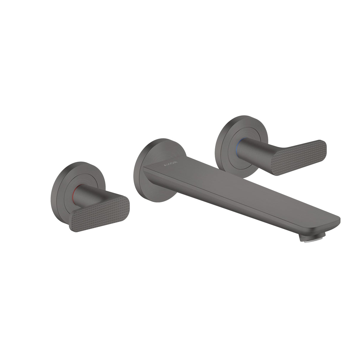 AXOR-Citterio-C-3-hole-bath-mixer-for-concealed-installation-wall-mounted-cubic-cut-Brushed-Black-Chrome-49483340