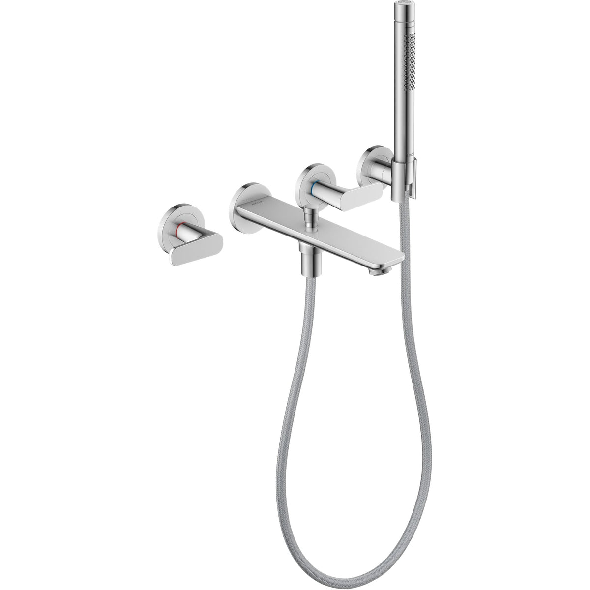 AXOR-Citterio-C-3-hole-bath-mixer-for-concealed-installation-wall-mounted-with-hand-shower-Chrome-49480000
