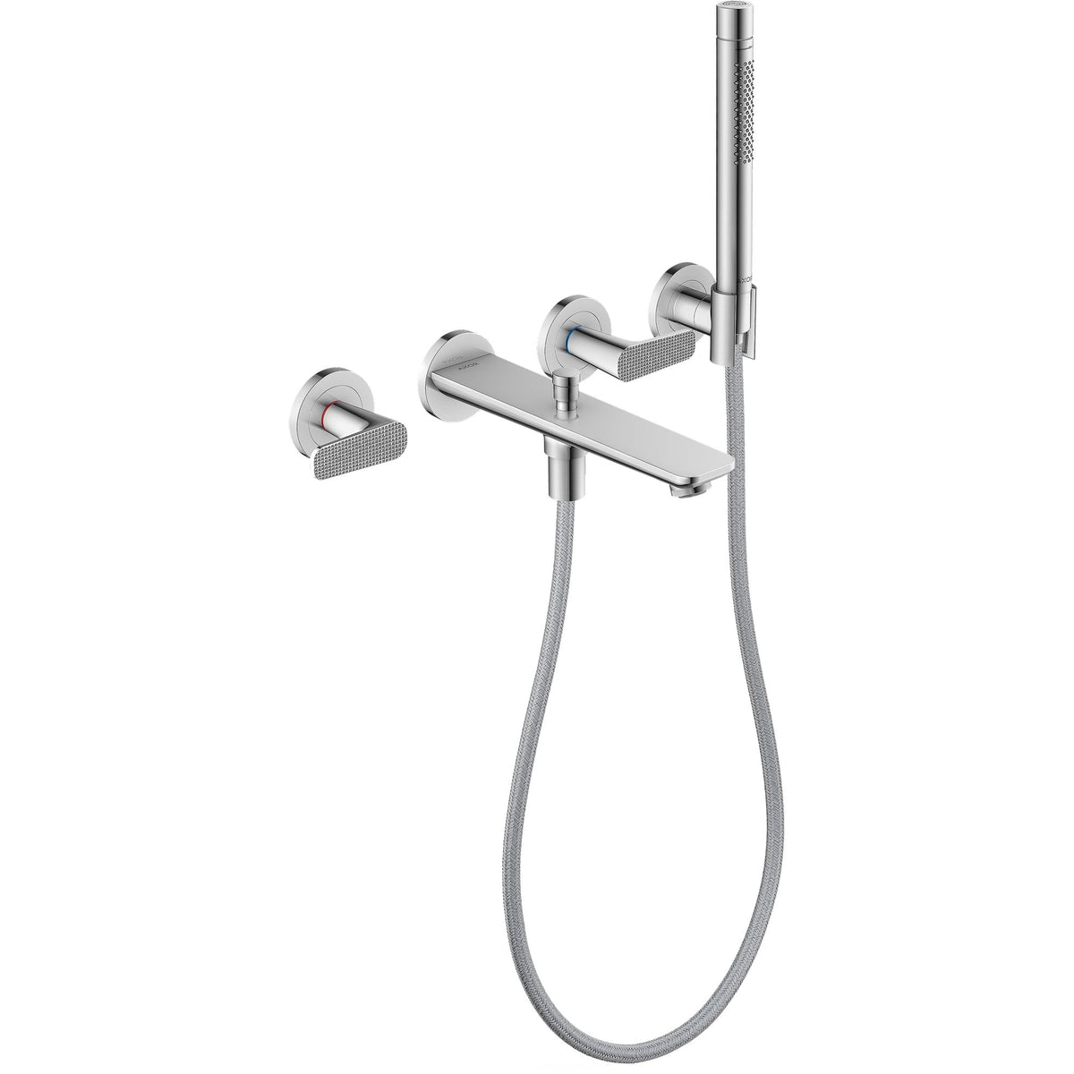 AXOR-Citterio-C-3-hole-bath-mixer-for-concealed-installation-wall-mounted-with-hand-shower-cubic-cut-Chrome-49481000