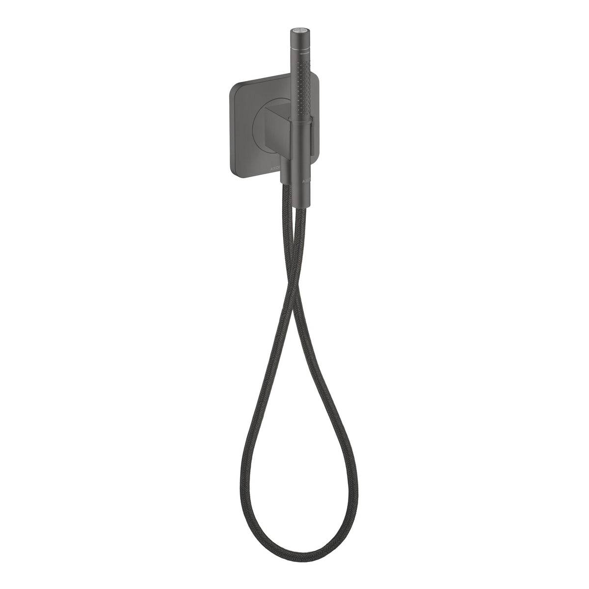 AXOR-Citterio-C-Porter-unit-120-120-softsquare-with-baton-hand-shower-2jet-and-textile-shower-hose-Brushed-Black-Chrome-49626340